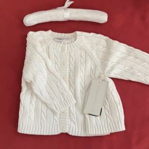 NWT White Baby sweater (size 12 mo)